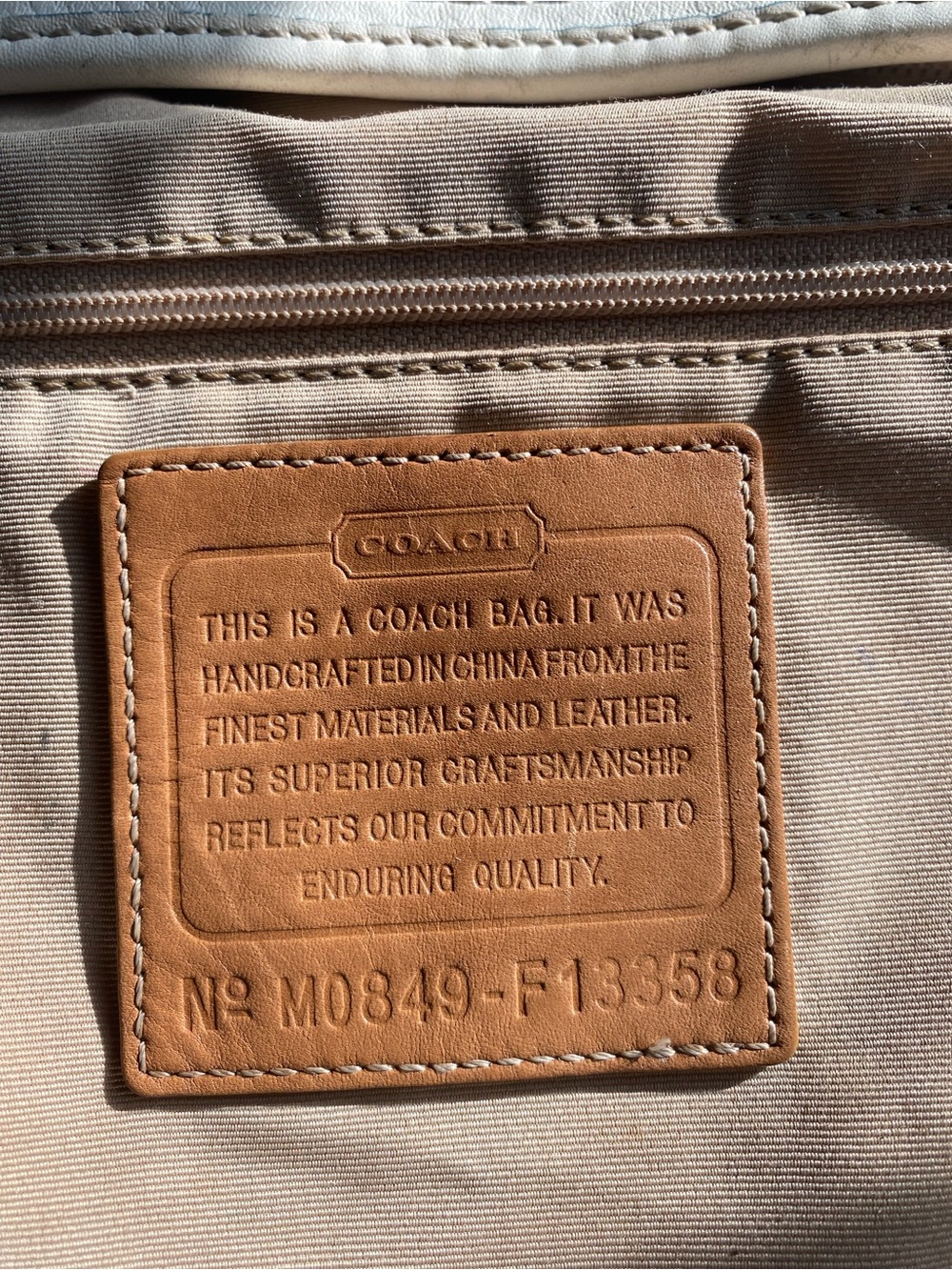 Coach Light Blue Signature Canvas Bucket Shoulder Bag - Picture 7 of 12
